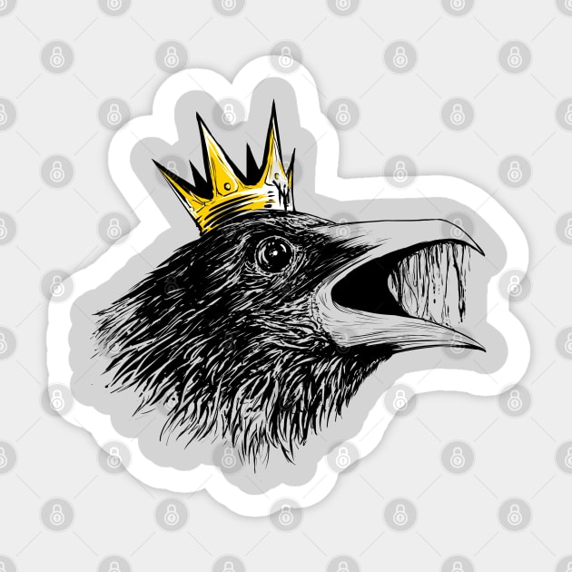 king of crows Sticker by martinskowsky